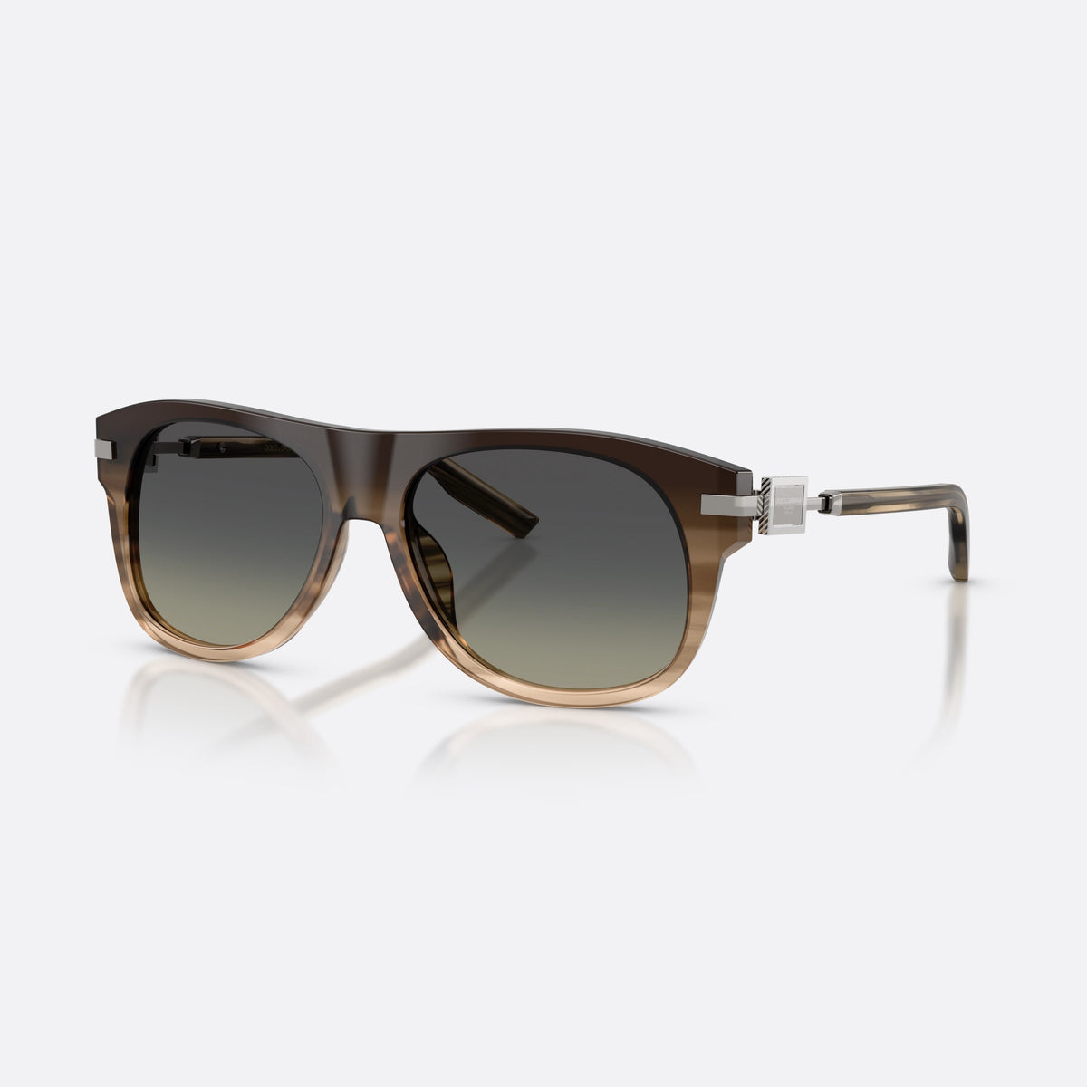 Ochelari de soare Dolce & Gabbana DG4546 348411, patrati gri, pentru bărbați, punte simplă, literele brandului pe placa brațului
