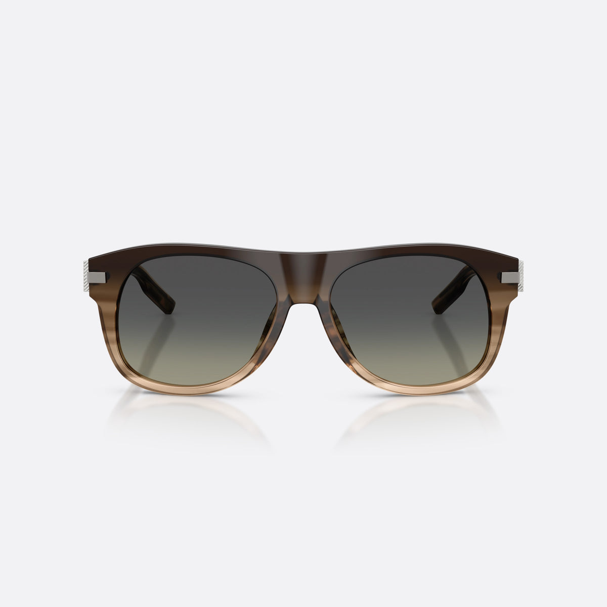 Ochelari de soare Dolce & Gabbana DG4546 348411, patrati gri, pentru bărbați, punte simplă, literele brandului pe placa brațului, vedere din față