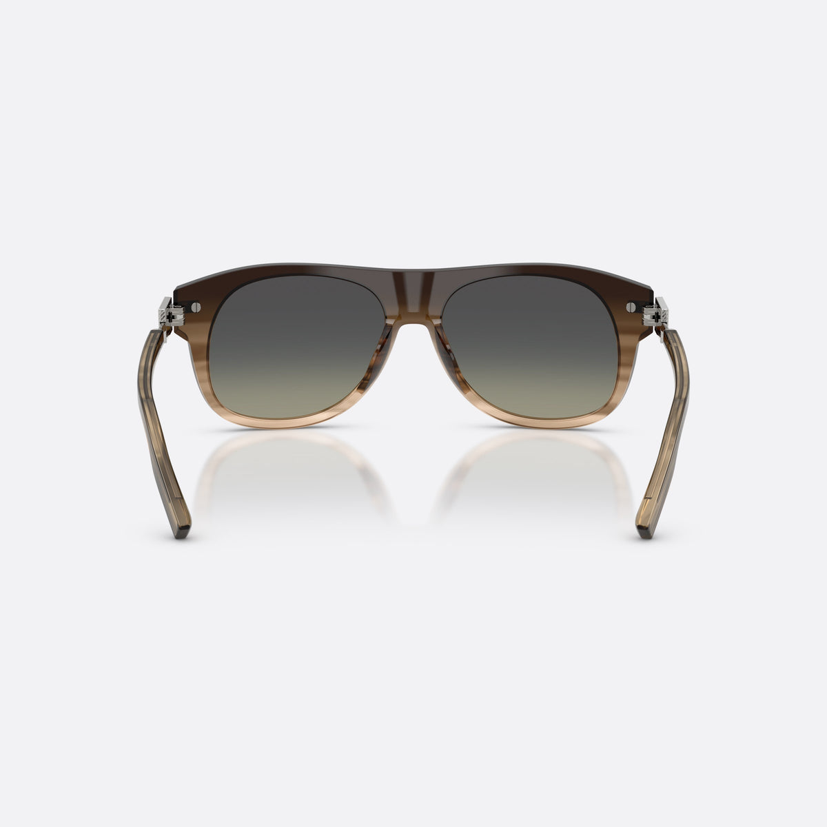 Ochelari de soare Dolce & Gabbana DG4546 348411, patrati gri, pentru bărbați, punte simplă, literele brandului pe placa brațului, vedere din spate