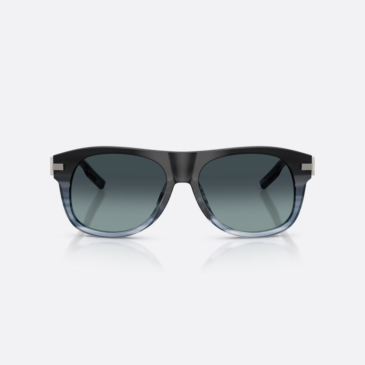 Dolce & Gabbana DG4546 348519 sunglasses, blue square frame for men, plain bridge, integrated into frame, slim tapered temples, front view