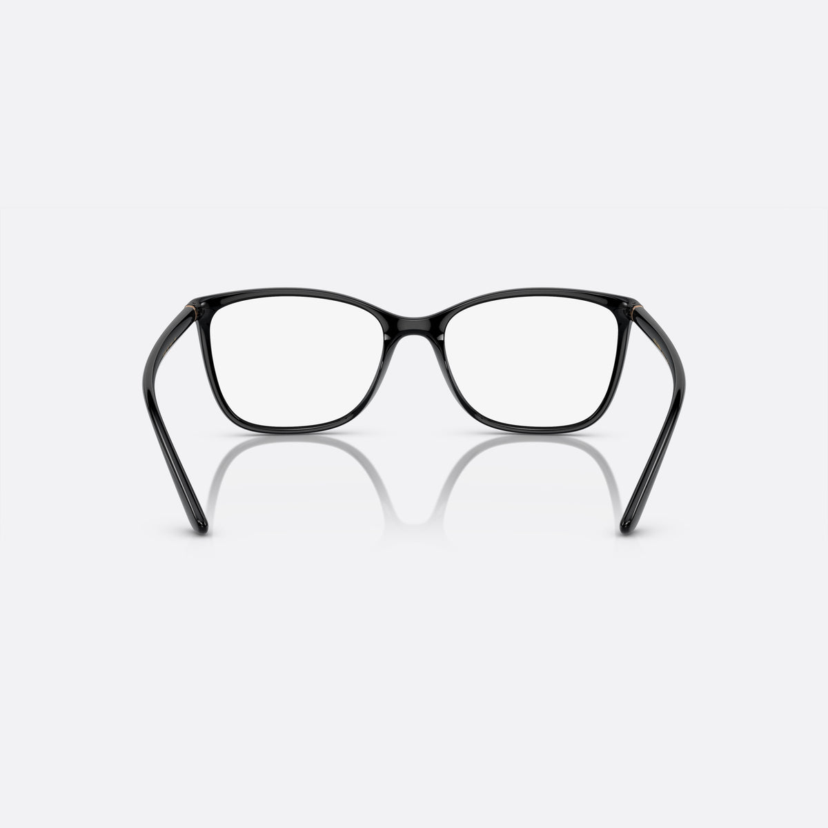 Dolce & Gabbana DG5026 501 eyeglasses, black rectangular frame for women, plain integrated bridge, brand lettering on temples
