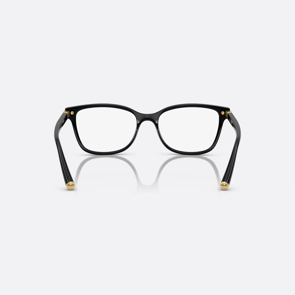 Dolce & Gabbana DG5036 501 eyeglasses, black butterfly frame for women, plain bridge with slim profile, brand lettering on temples