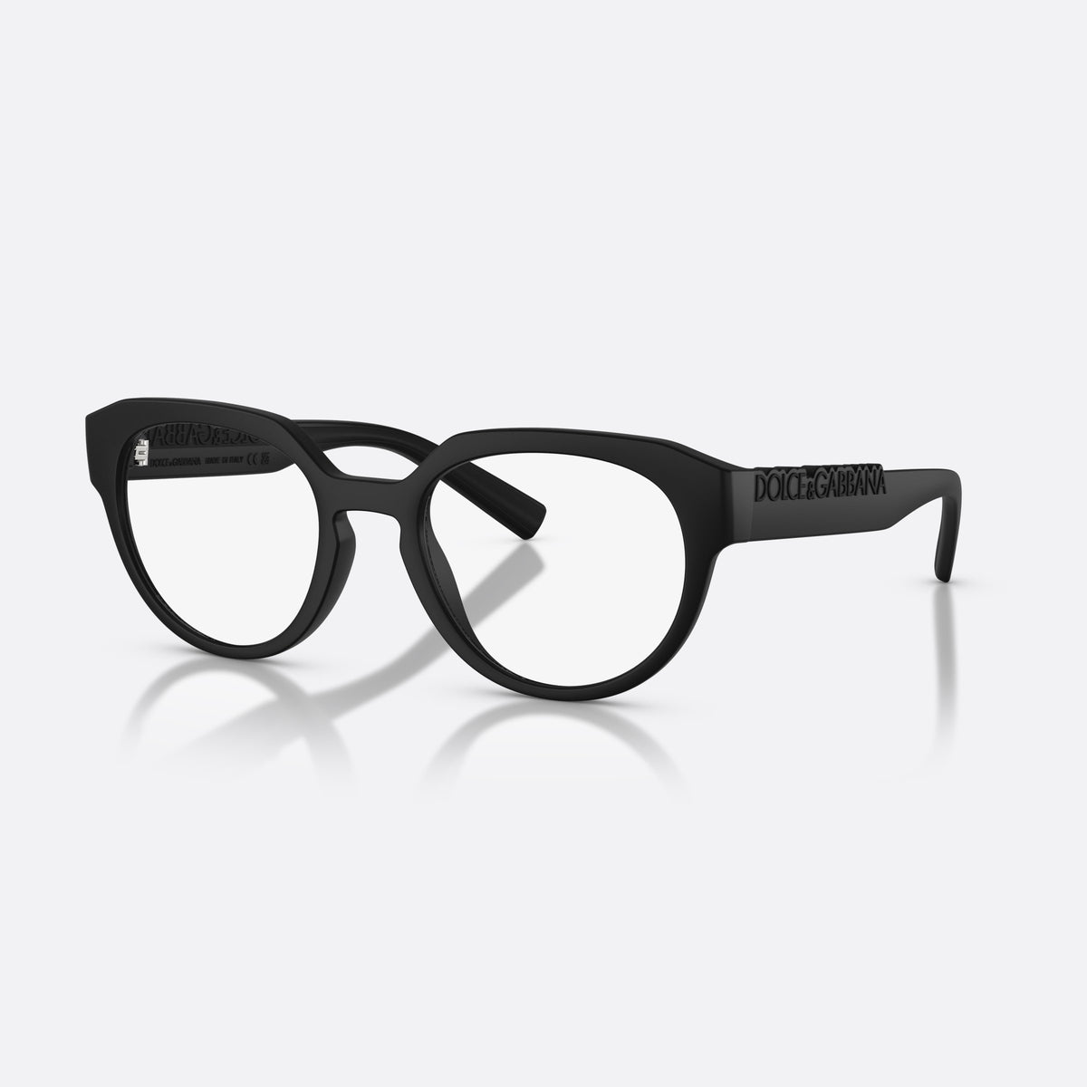 Dolce & Gabbana DG5113 2525 eyeglasses, black phantos frame, unisex, brand lettering on the temples, full-rim frame