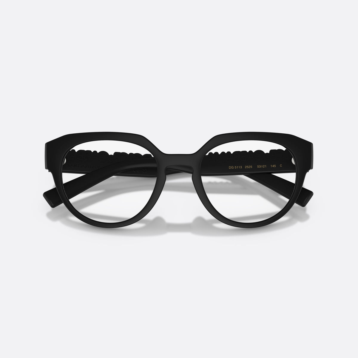 Rame ochelari de vedere Dolce & Gabbana DG5113 2525, phantos negru, unisex, literele brandului pe brațe, brațe subțiri, conice, cu brațele pliate