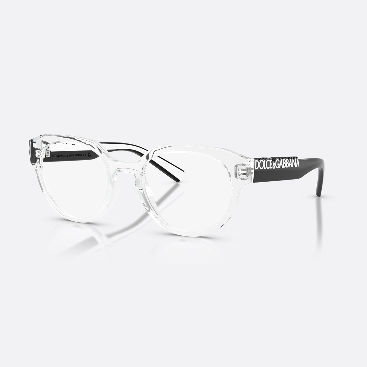 Rame ochelari de vedere Dolce & Gabbana DG5113 3133, phantos transparent, unisex, literele brandului pe brațe, brațe subțiri, conice