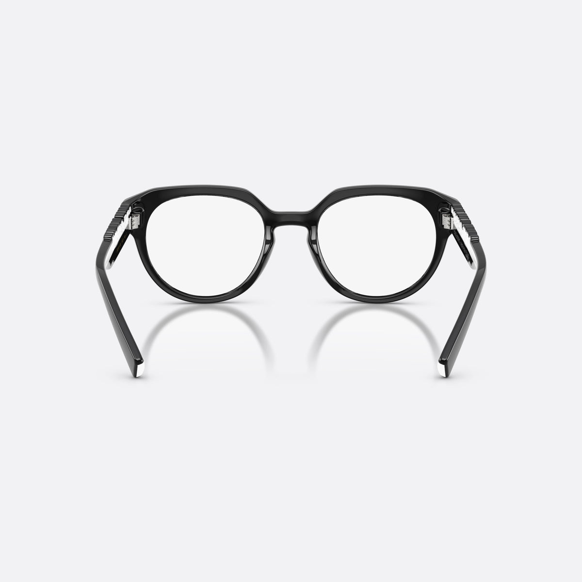 Dolce & Gabbana DG5113 501 eyeglasses, black phantos frame, unisex, brand lettering on temple, slim tapered temples, back view