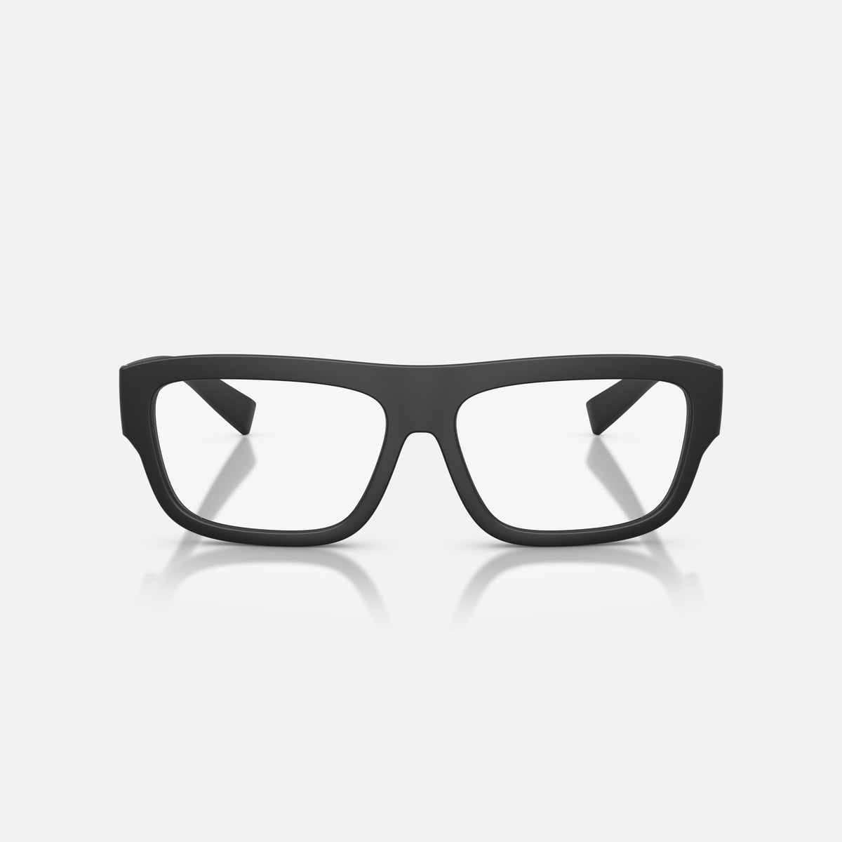 Dolce & Gabbana DG5114 2525 eyeglasses, black rectangle frame for men, plain saddle bridge, brand logo on temple, front view