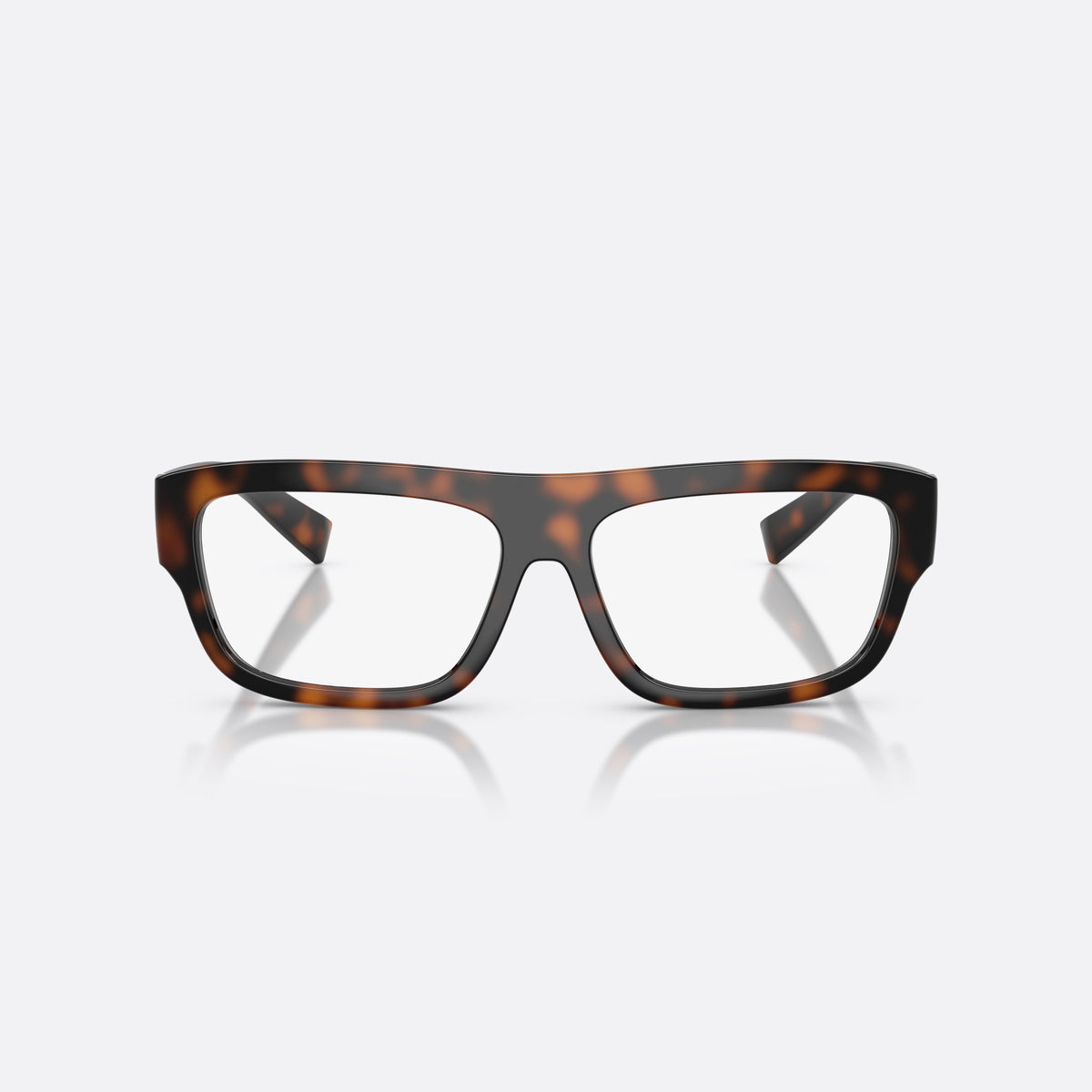 Rame ochelari de vedere Dolce & Gabbana DG5114 502, rectangulari havana, pentru bărbați, punte tip șa, logo al brandului pe braț, ramă completă, vedere din față