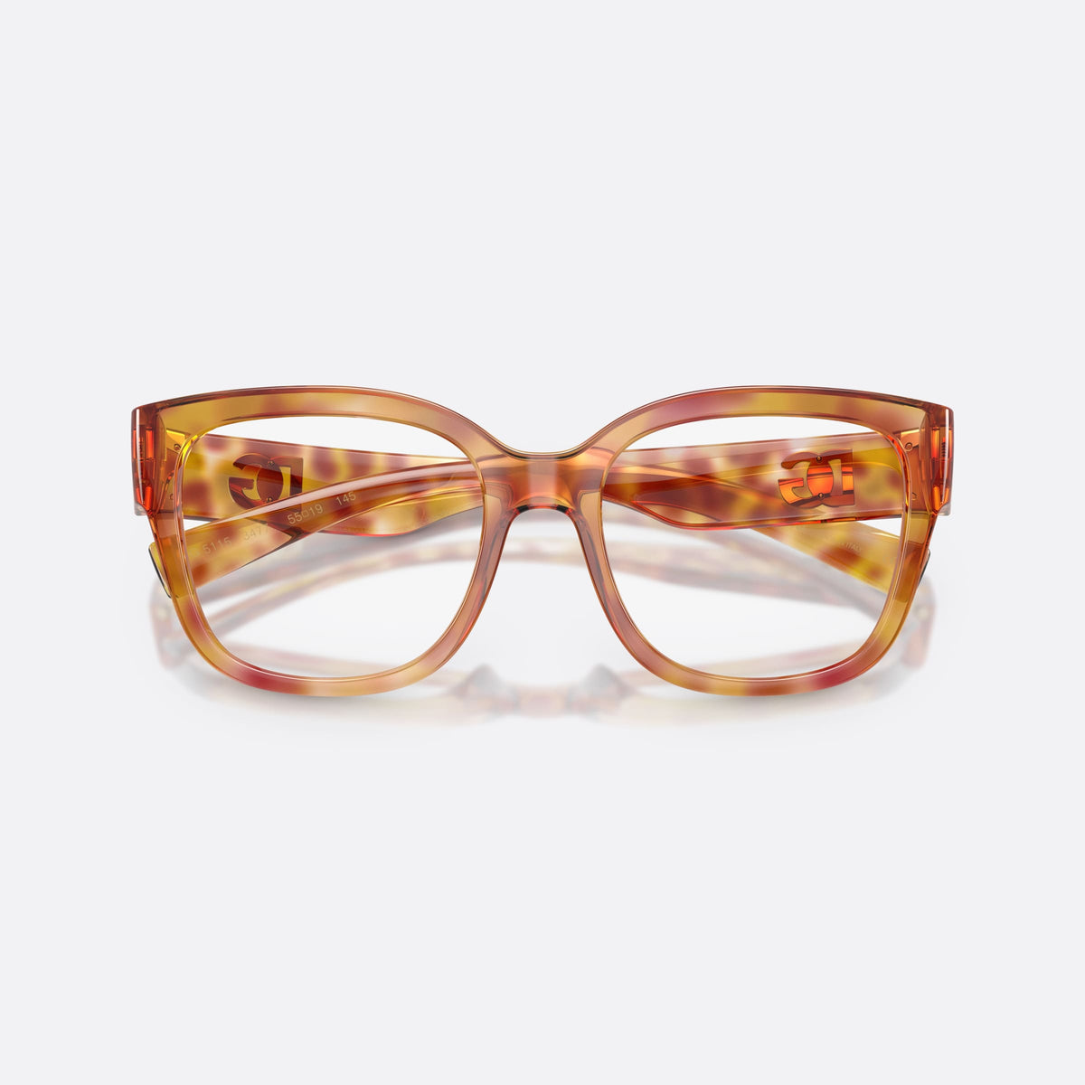Dolce & Gabbana DG5115 3477 eyeglasses, violet butterfly frame for women, brand logo plaque on temples, full-rim frame, folded