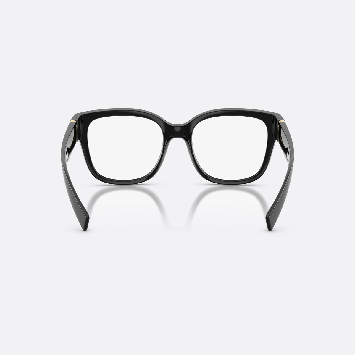 Dolce & Gabbana DG5115 501 eyeglasses, black butterfly frame for women, keyhole bridge, brand lettering on temples, full-rim frame, back view