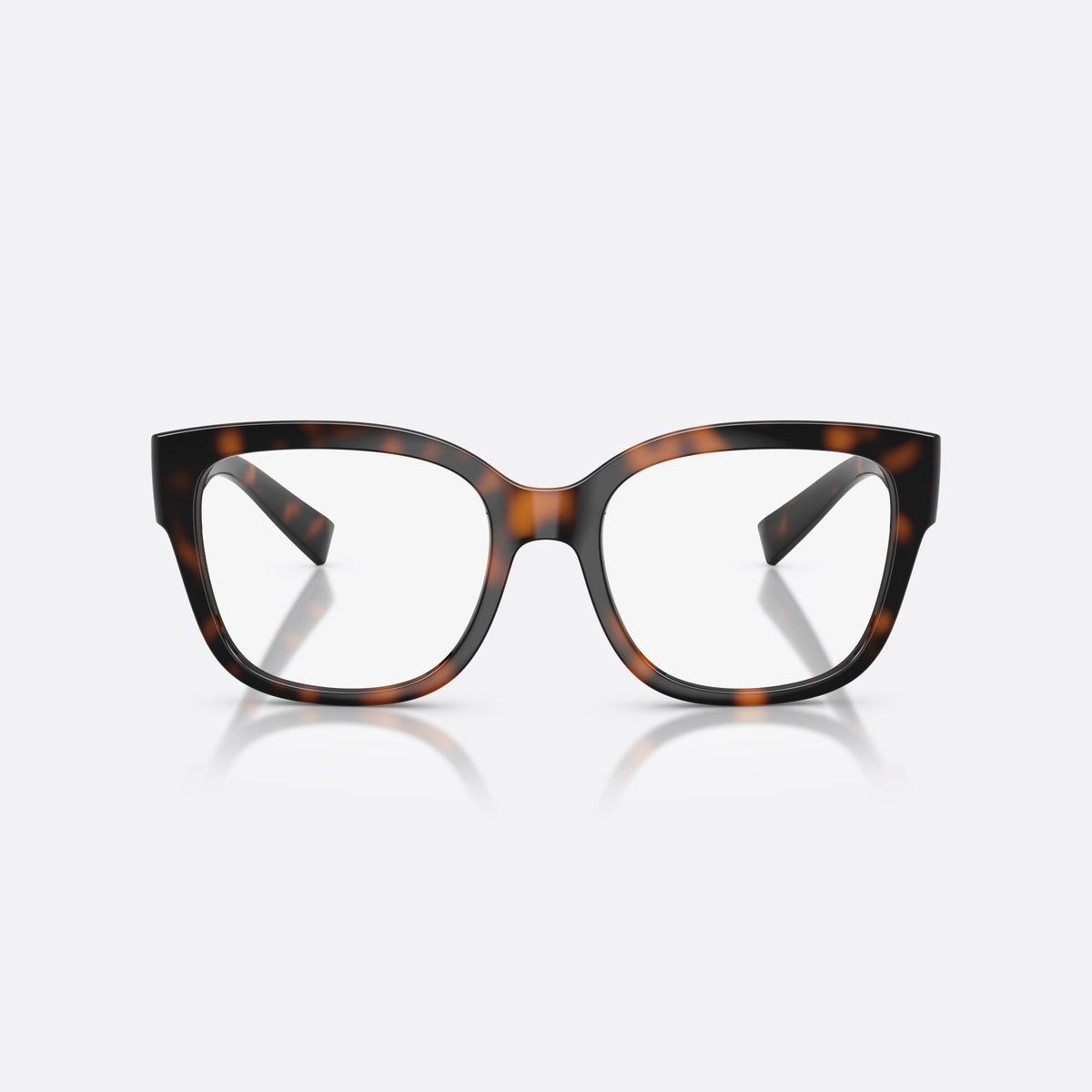 Dolce & Gabbana DG5115 502 eyeglasses, havana butterfly frame for women, plain bridge, integrated into rim, gold-tone hinges, front view