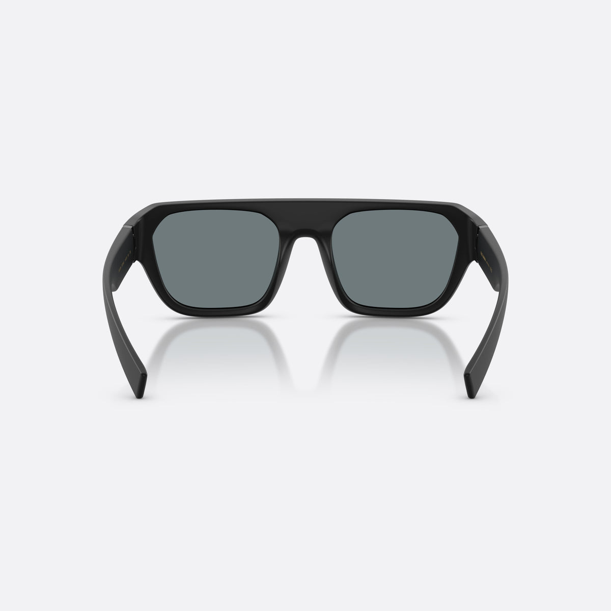 Dolce & Gabbana DG6206 25256G sunglasses, black square frame for men, plain saddle bridge, brand logo on temple, back view