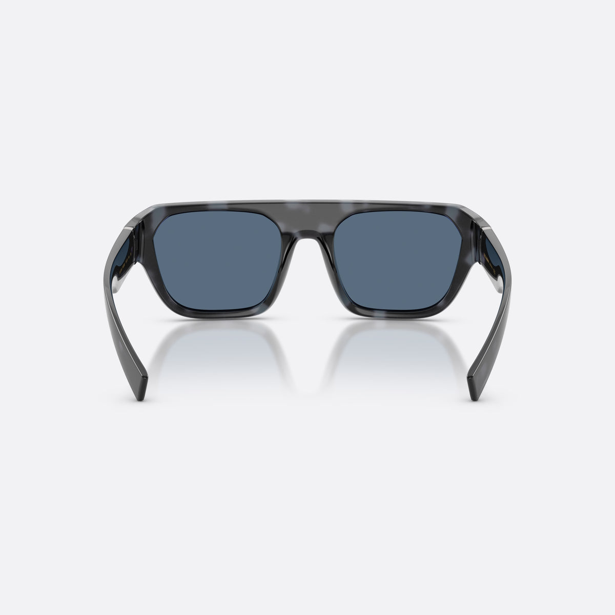 Dolce & Gabbana DG6206 344380 sunglasses, blue square frame for men, plain saddle-style bridge, brand logo on temple, back view