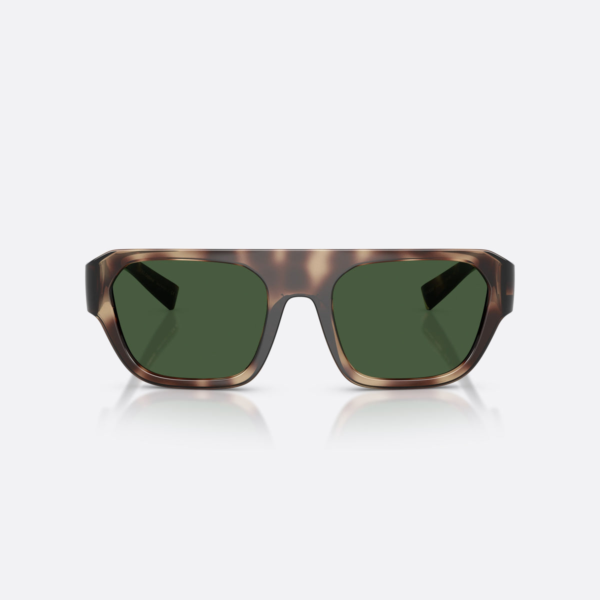 Dolce & Gabbana DG6206 344482 sunglasses, brown square frame for men, plain saddle bridge, brand logo plaque on temple, front view
