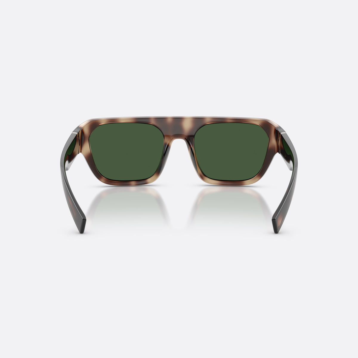 Dolce & Gabbana DG6206 344482 sunglasses, brown square frame for men, plain saddle bridge, brand logo plaque on temple, back view