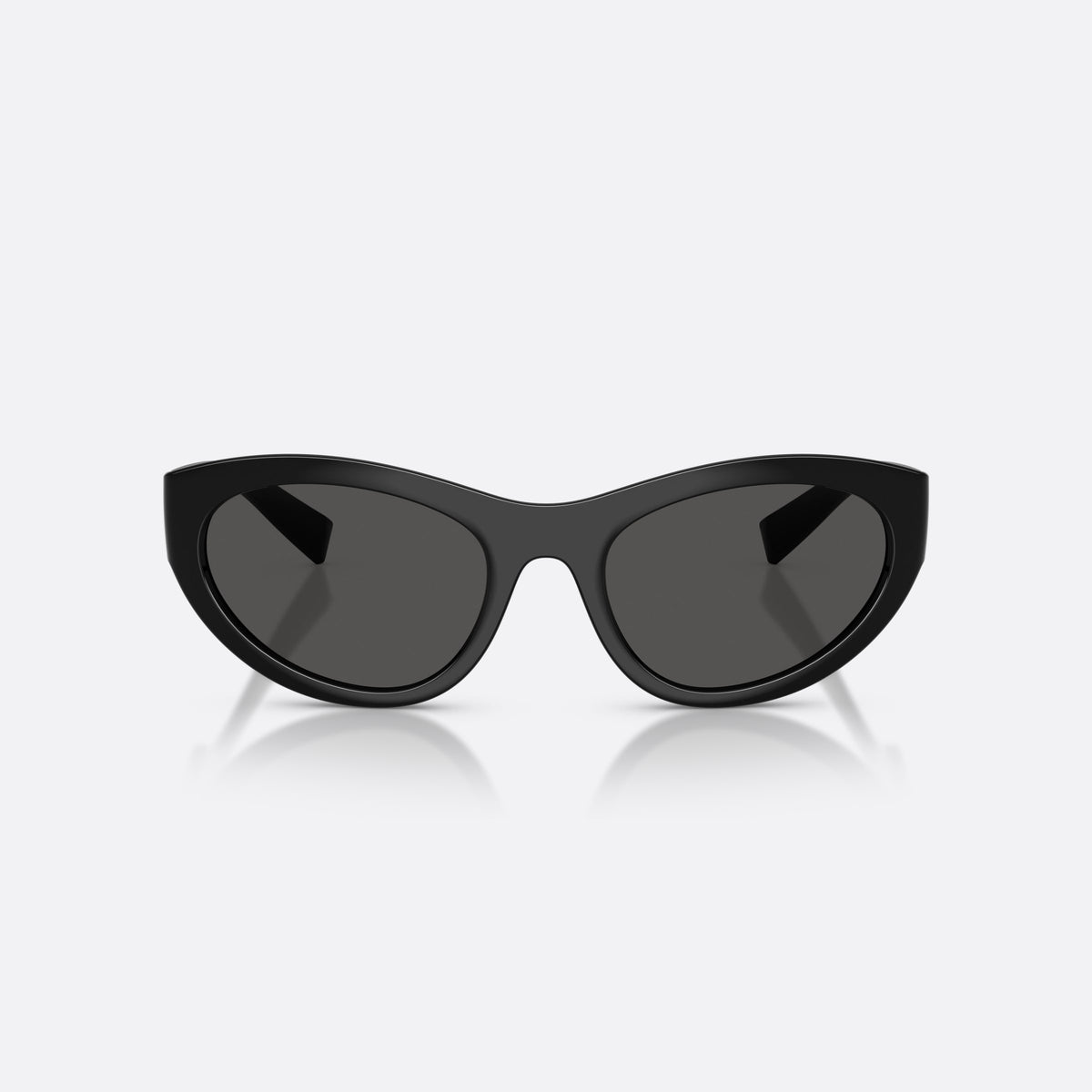 Ochelari de soare Dolce & Gabbana DG6207 501/87, cat eye negru, pentru femei, punte integrată simplă, logo al brandului pe braț, vedere din față