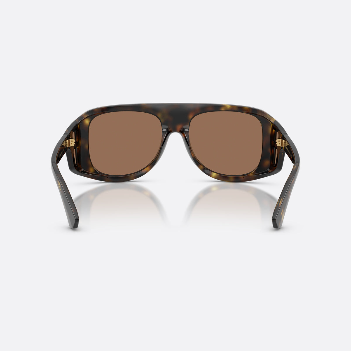 Dolce & Gabbana DG6208 502/73 sunglasses, havana pilot frame for men, keyhole bridge, brand lettering on the temples, back view