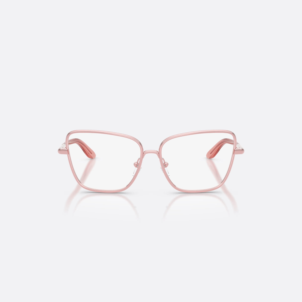 Rame ochelari de vedere Dolce & Gabbana DX1102 1361, fluture roz, pentru copii, punte în șa, literele brandului pe brațe, balamale metalice, vedere din față