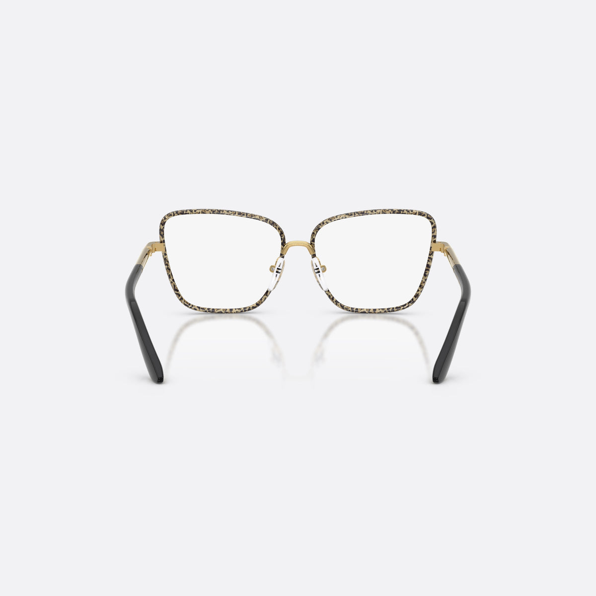 Dolce & Gabbana DX1102 1364 eyeglasses, gold butterfly frame for kids, metal saddle bridge, brand lettering on temples, back view