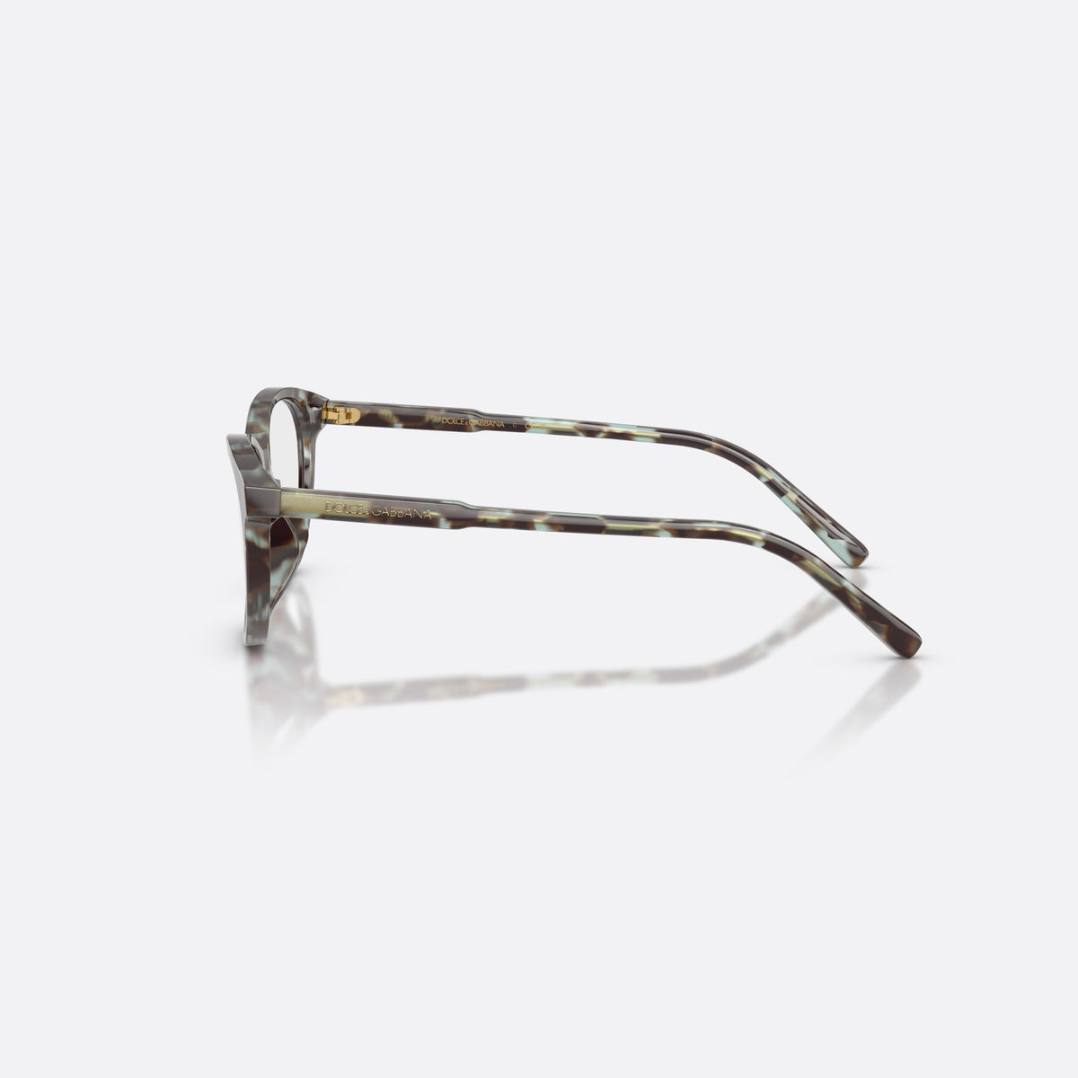 Rame ochelari de vedere Dolce & Gabbana DX3002 3443, cat eye albastru, pentru copii, punte simplă tip șa, literele brandului pe brațe, vedere laterală