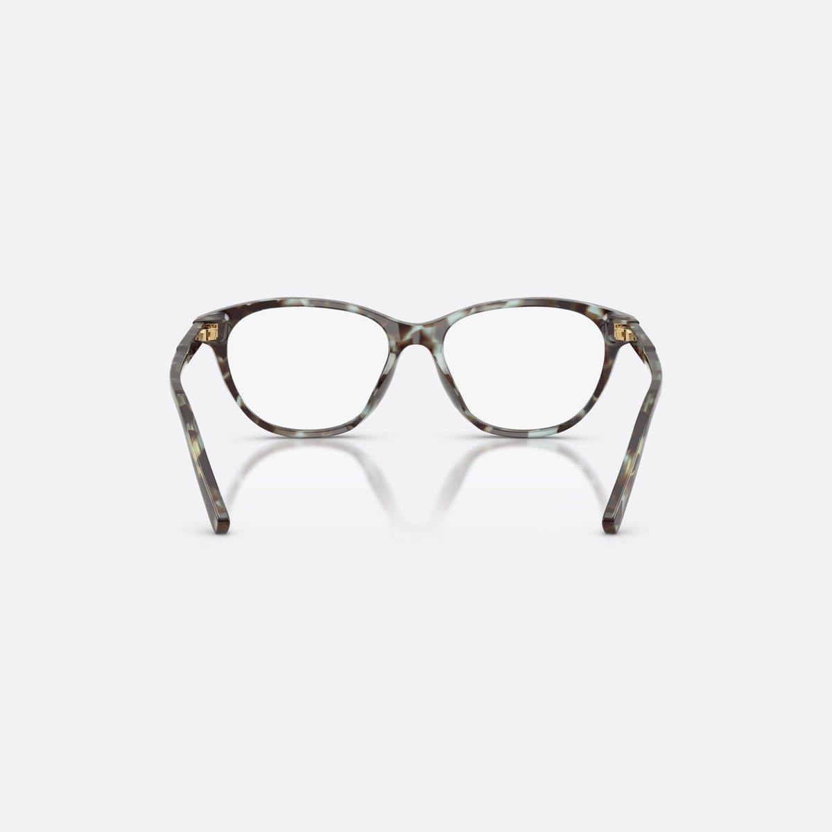 Rame ochelari de vedere Dolce & Gabbana DX3002 3443, cat eye albastru, pentru copii, punte simplă tip șa, literele brandului pe brațe, vedere din spate