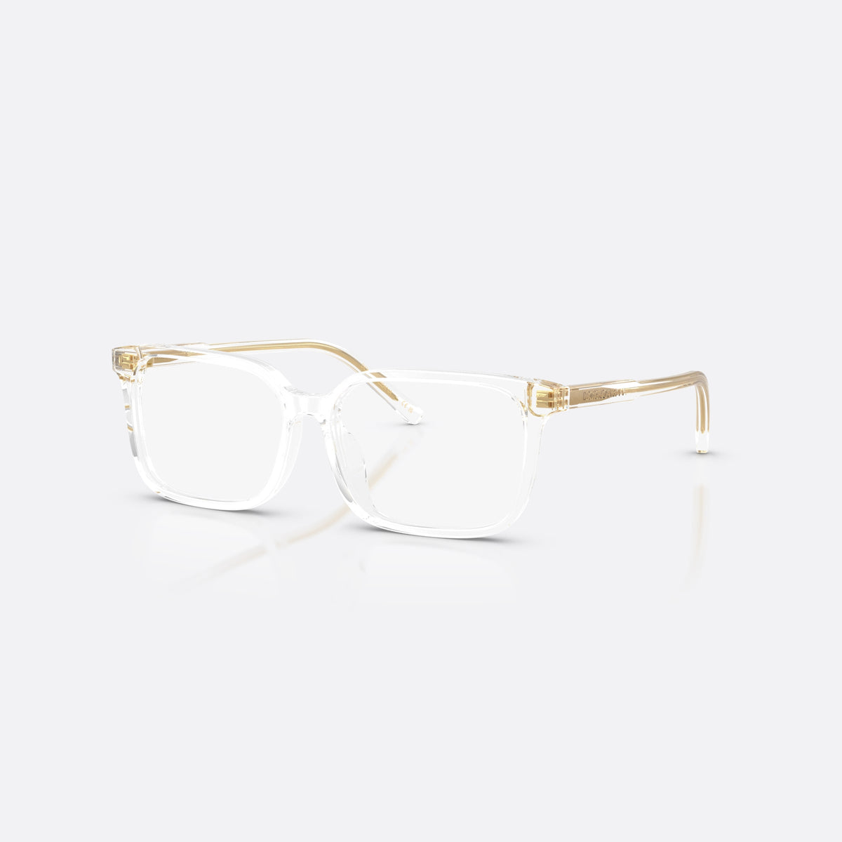 Dolce & Gabbana DX3003 3133 eyeglasses, clear square frame for kids, plain bridge, integrated into front, full-rim front
