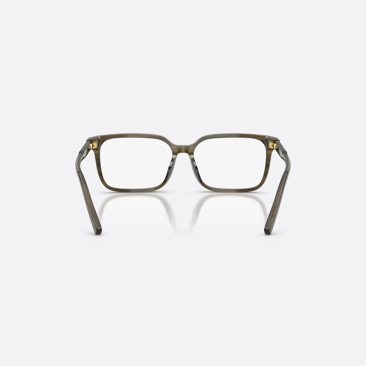 Dolce & Gabbana DX3003 3480 eyeglasses, green square frame for kids, plain bridge, brand lettering on temples, full-rim frame, back view