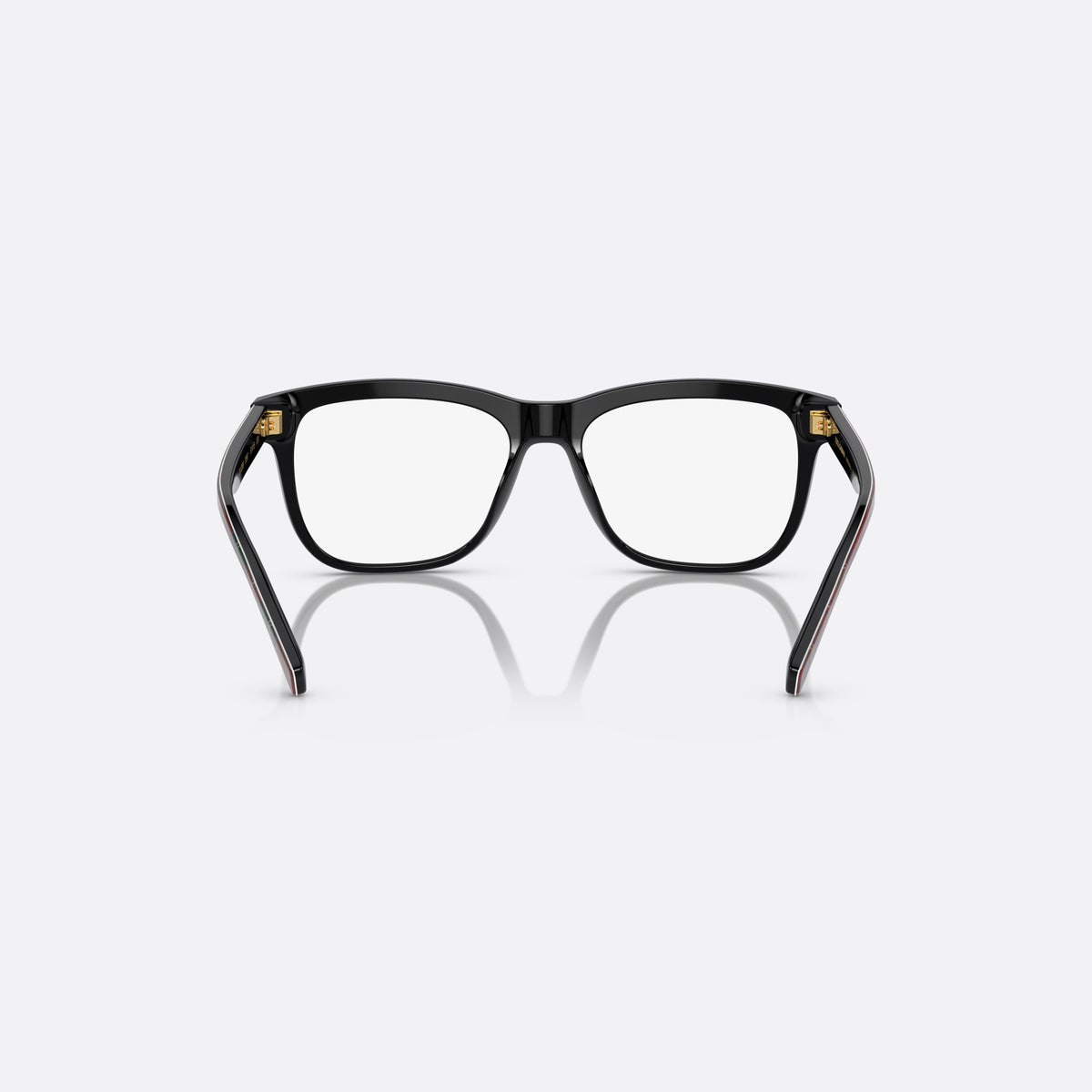 Rame ochelari de vedere Dolce & Gabbana DX3356 3397, rectangulari roșu, pentru copii, punte simplă cu două arcuri, literele brandului pe brațe, vedere din spate