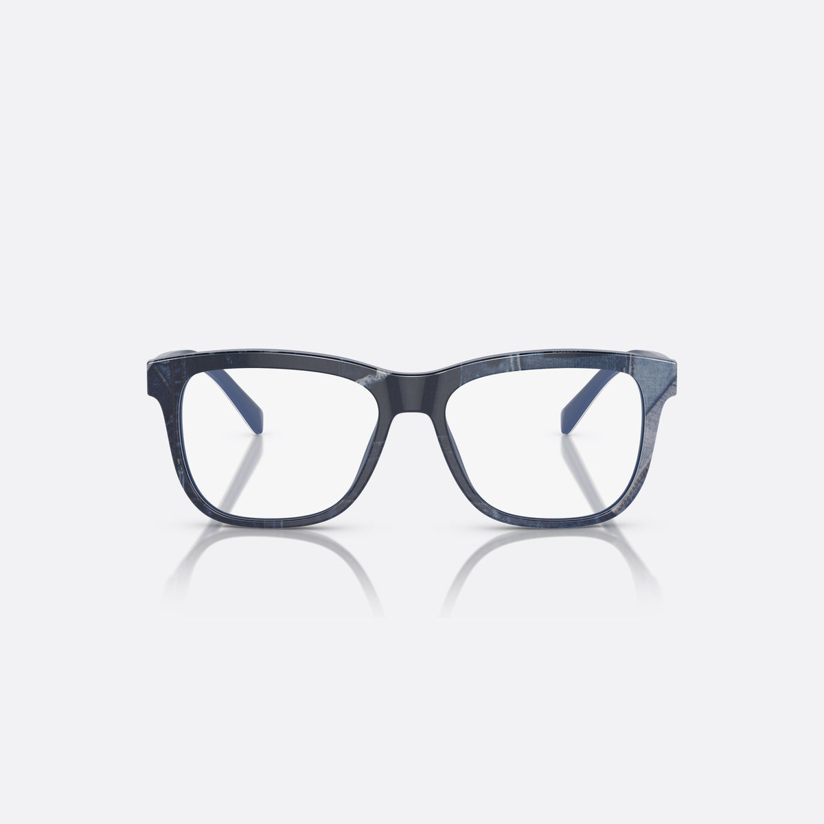 Dolce & Gabbana DX3356 3402 eyeglasses, blue rectangle frame for kids, plain bridge, integrated into frame, full-rim frame, front view