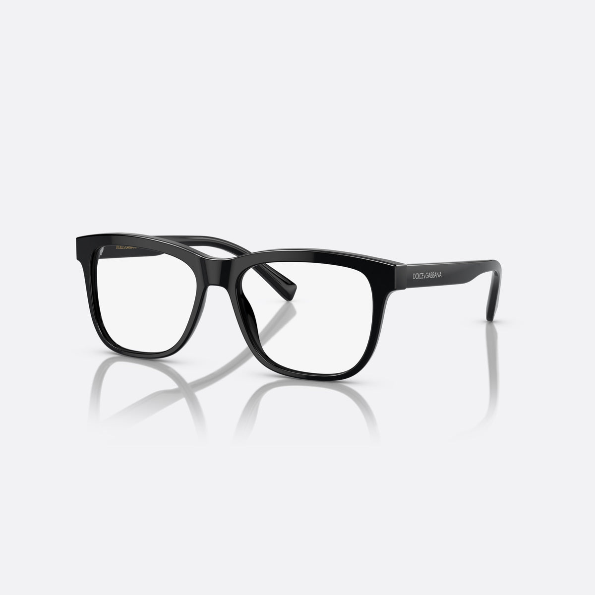 Rame ochelari de vedere Dolce & Gabbana DX3356 501, rectangulari negru, pentru copii, punte plină, literele brandului pe brațe