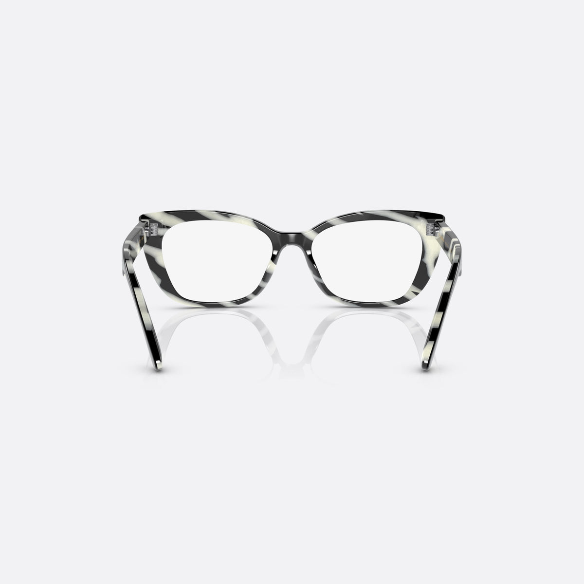 Rame ochelari de vedere Dolce & Gabbana DX3357 3372, cat eye negru, pentru copii, punte integrată simplă, literele brandului pe brațe, vedere din spate