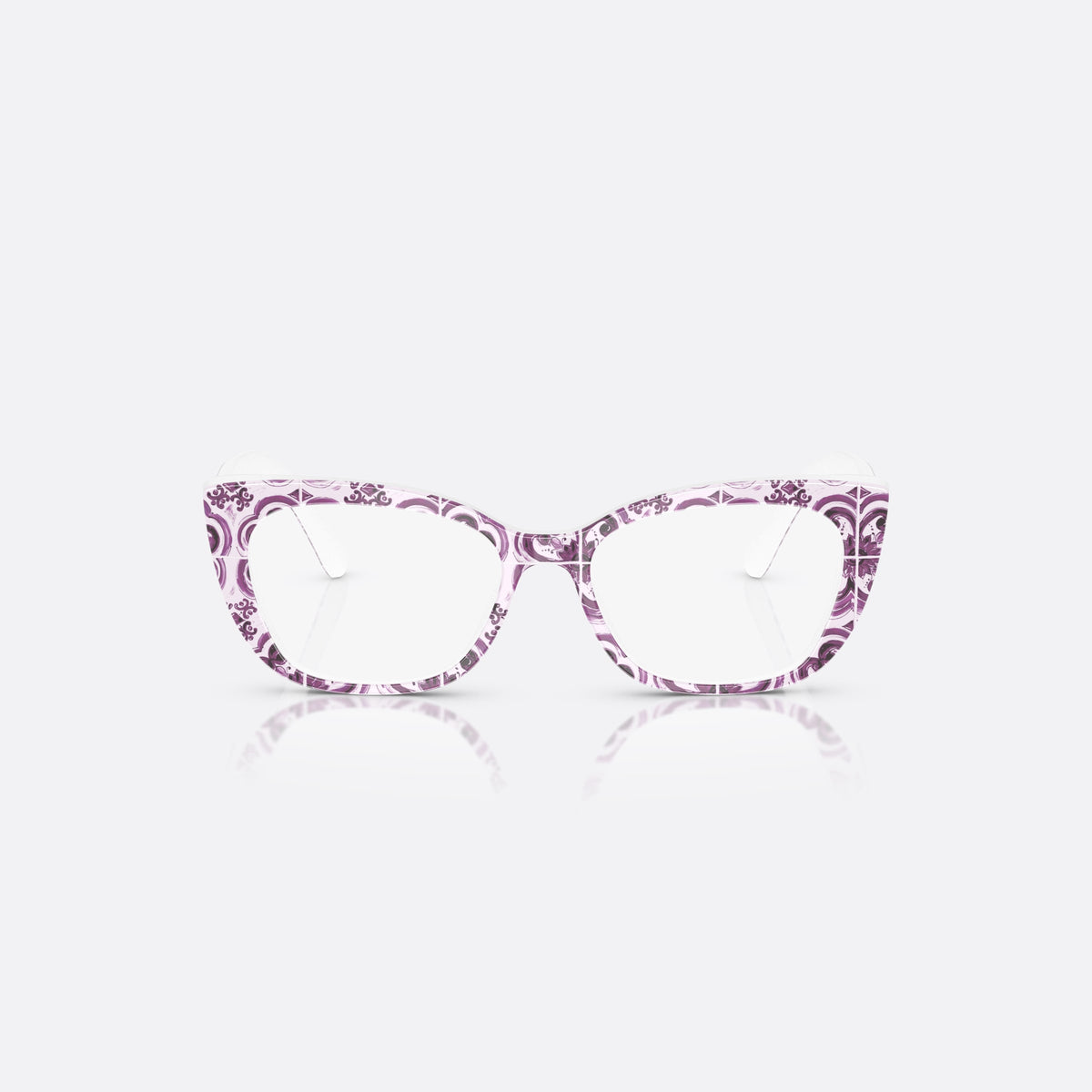 Dolce & Gabbana DX3357 3459 eyeglasses, multicolor cat eye frame for kids, keyhole bridge, brand lettering on the temples, front view