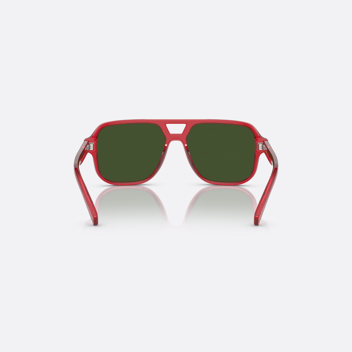 Ochelari de soare Dolce & Gabbana DX4003 340971, pilot roșu, pentru copii, punte dublă cu centru deschis, ramă completă, vedere din spate