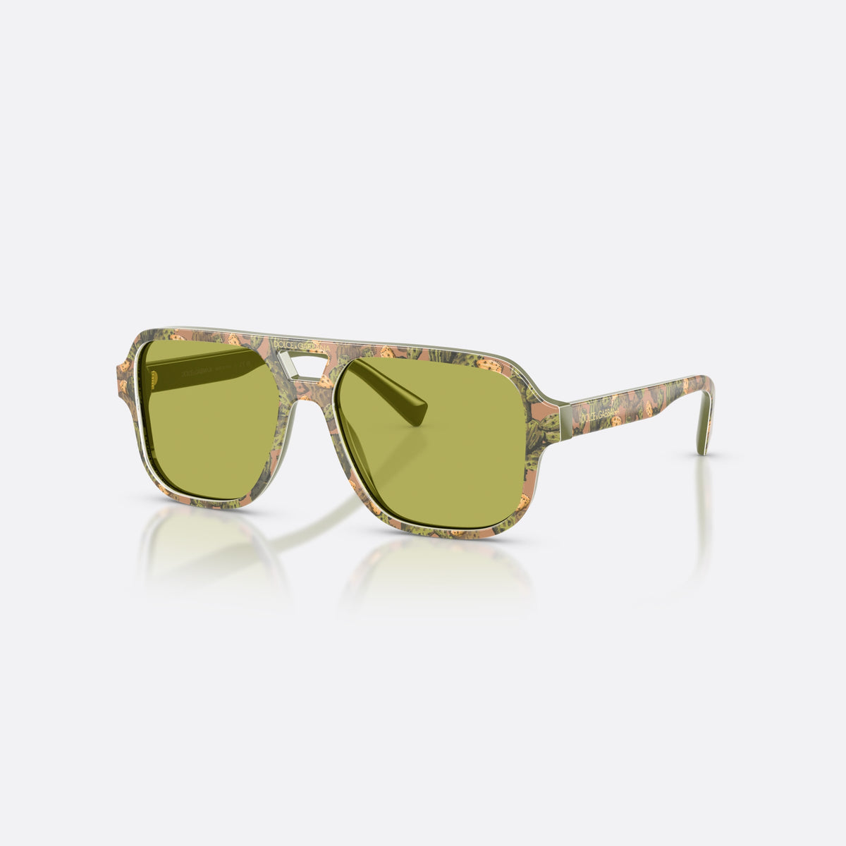 Ochelari de soare Dolce & Gabbana DX4003 3488/2, pilot multicolor, pentru copii, punte dublă cu decupaj deschis, brațe subțiri, conice