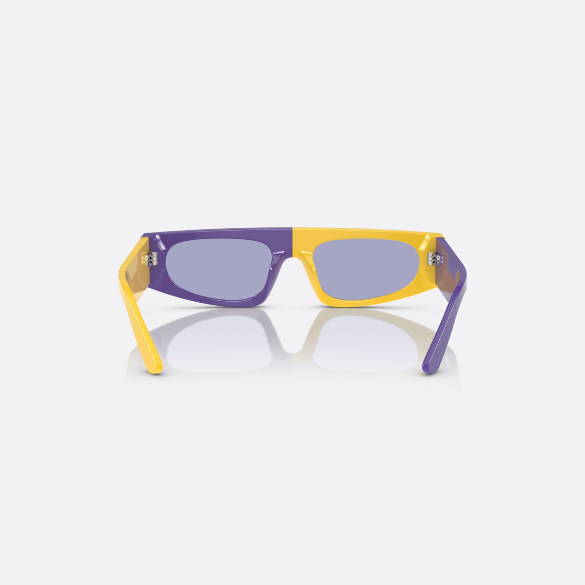 Ochelari de soare Dolce & Gabbana DX4004 34131A, rectangulari galben, pentru copii, punte integrată simplă, logo al brandului în relief pe braț, vedere din spate