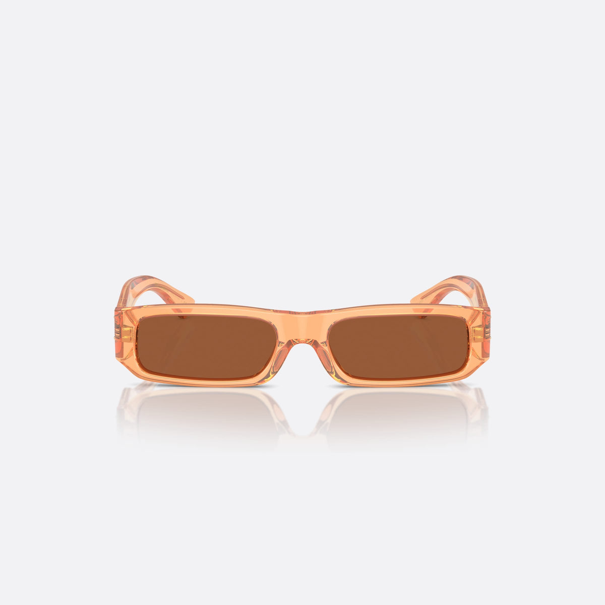 Dolce & Gabbana DX4005 344273 sunglasses, orange rectangle frame for kids, plain bridge, brand logo on plaque, full-rim frame, front view