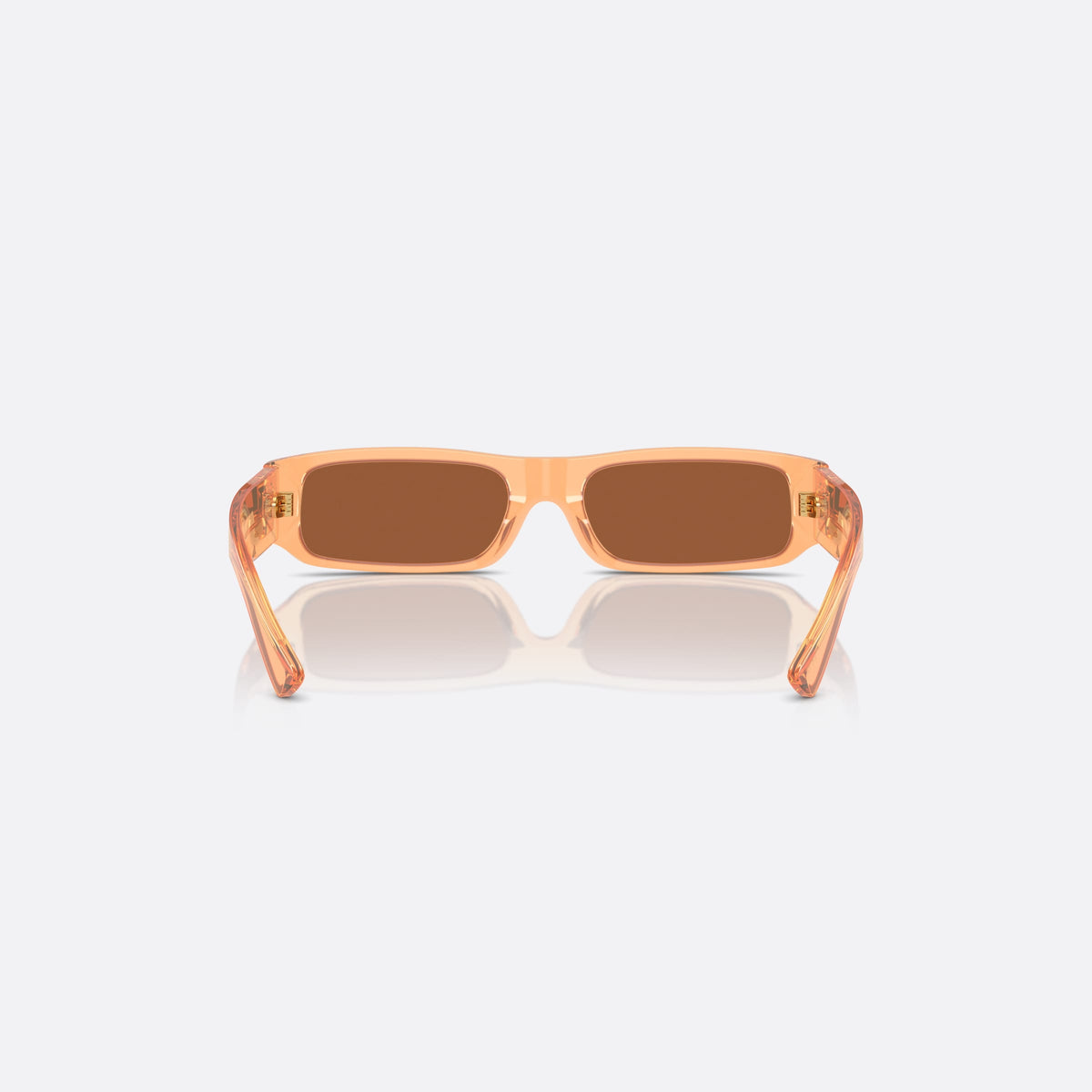 Dolce & Gabbana DX4005 344273 sunglasses, orange rectangle frame for kids, plain bridge, brand logo on plaque, full-rim frame, back view