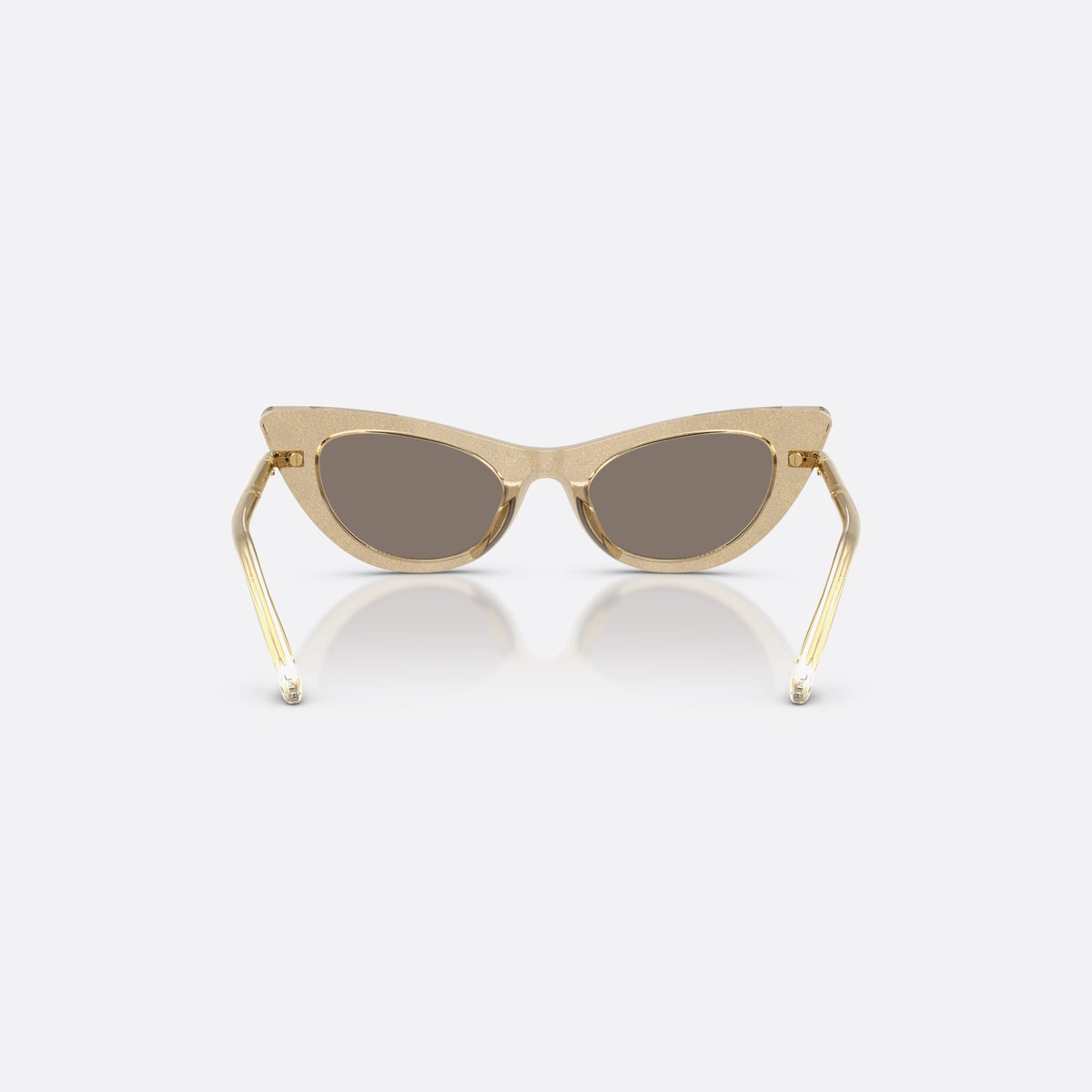 Dolce & Gabbana DX4008 31035A sunglasses, gold cat eye frame for kids, plain bridge, brand lettering on temples, full-rim frame, back view
