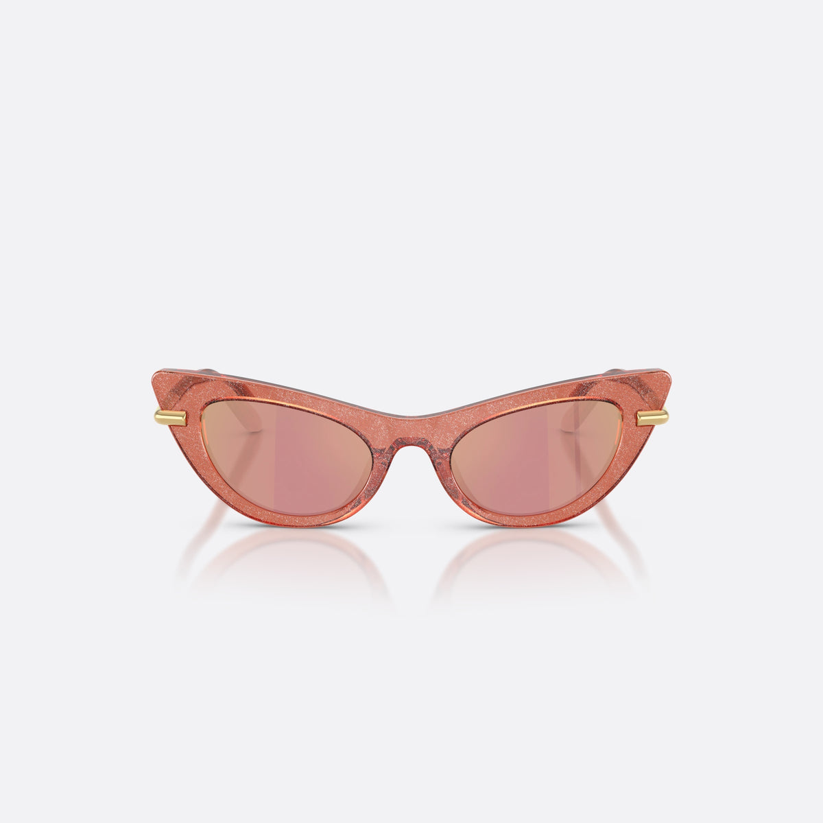 Dolce & Gabbana DX4008 3104/Z sunglasses, pink cat eye frame for kids, plain bridge, brand lettering on temples, full-rim frame, front view