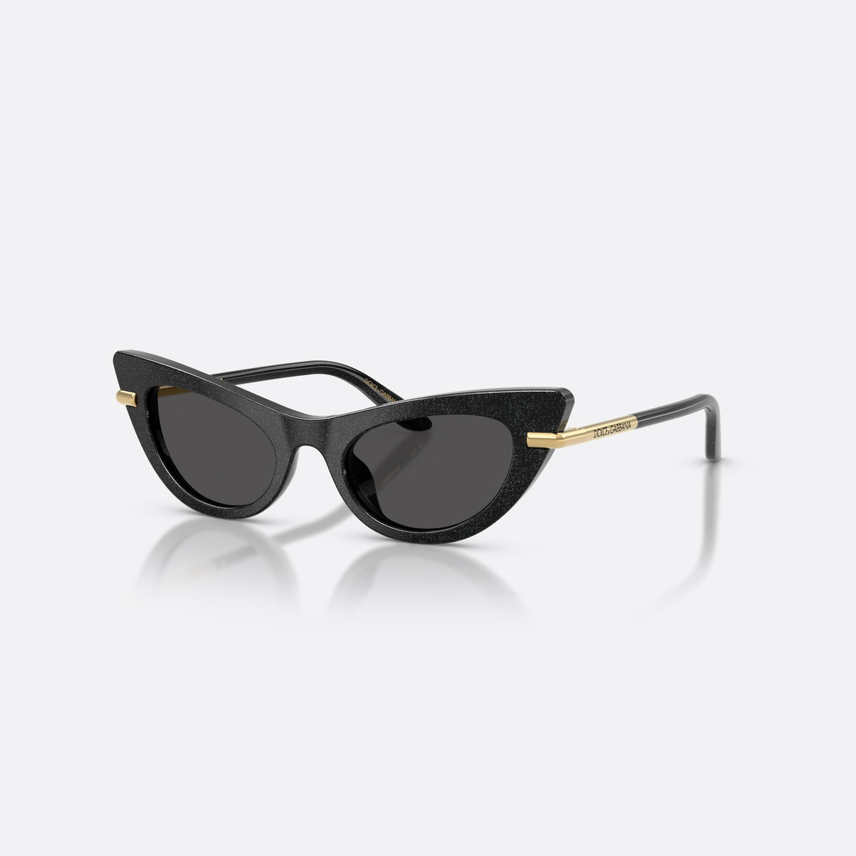 Ochelari de soare Dolce & Gabbana DX4008 324187, cat eye negru, pentru copii, punte simplă, integrată în ramă, ramă completă