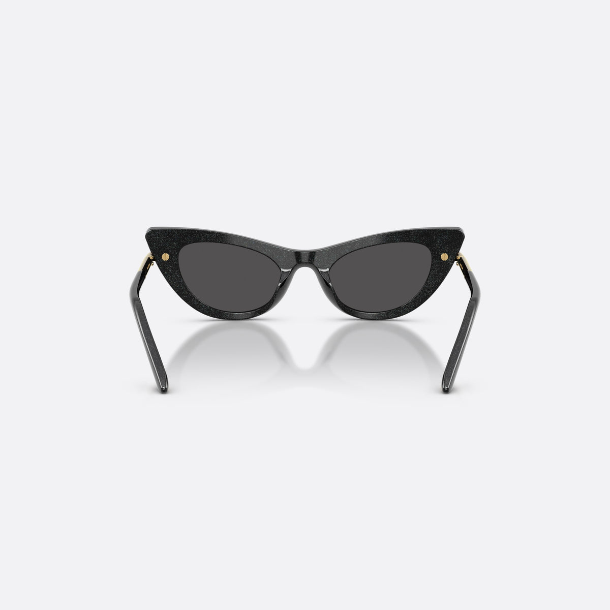 Ochelari de soare Dolce & Gabbana DX4008 324187, cat eye negru, pentru copii, punte simplă, integrată în ramă, ramă completă, vedere din spate