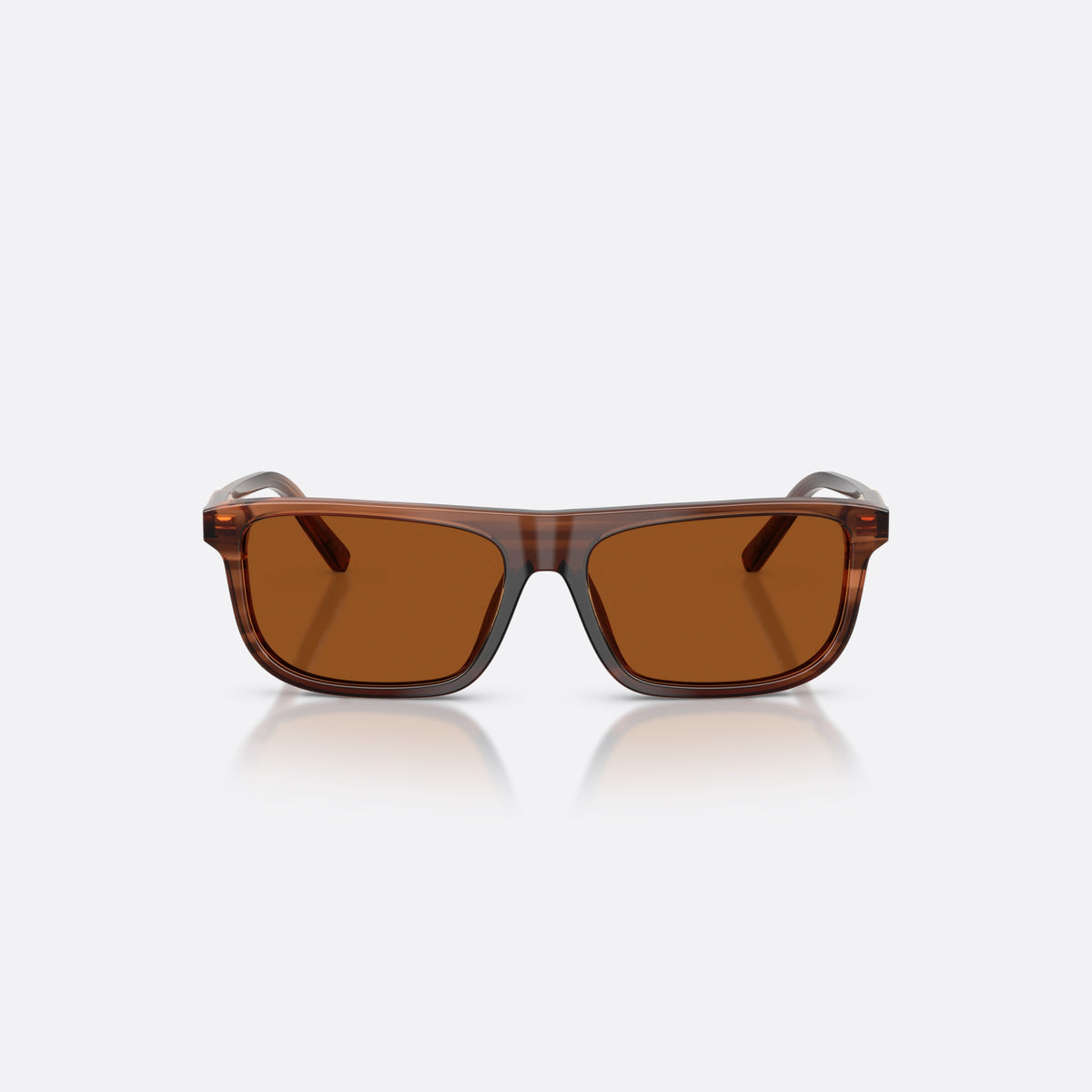 Dolce & Gabbana DX4009 348173 sunglasses, brown rectangle frame for kids, plain bridge, brand logo on temple, full-rim frame, front view