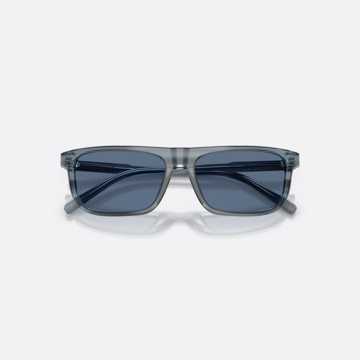 Dolce & Gabbana DX4009 348280 sunglasses, blue rectangle frame for kids, plain bridge, brand lettering on temples, full-rim frame, folded