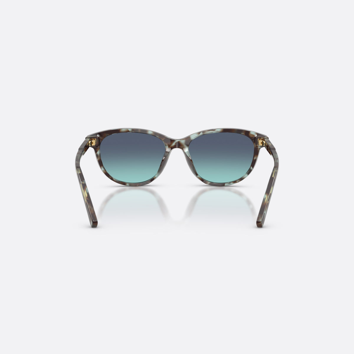Dolce & Gabbana DX4010 34434S sunglasses, blue cat eye frame for kids, plain bridge, brand lettering on temples, full-rim frame, back view