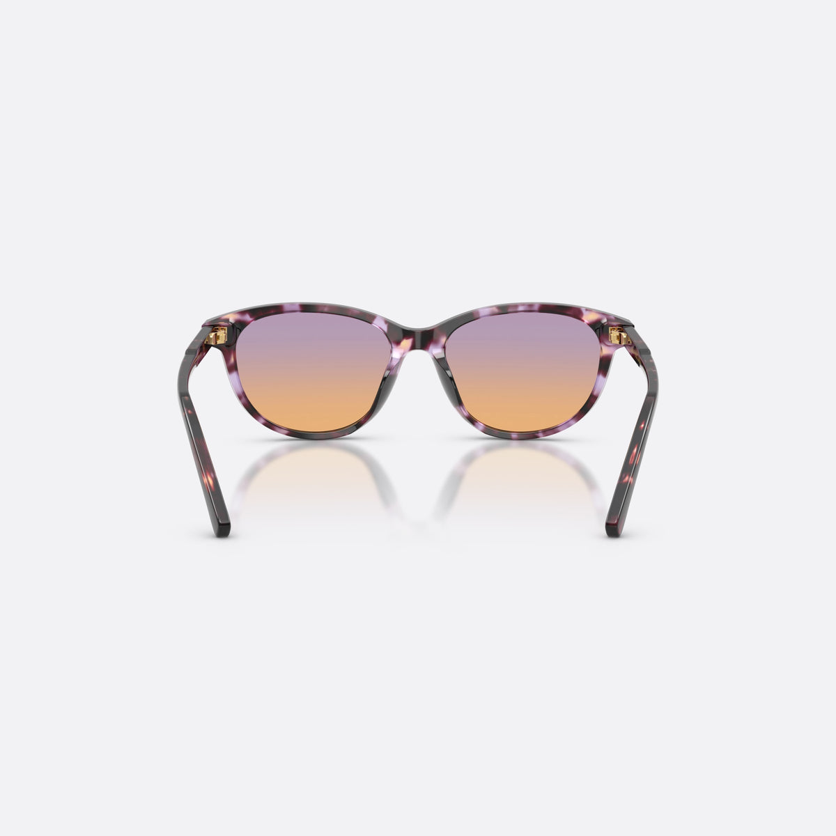 Dolce & Gabbana DX4010 3477EL sunglasses, violet cat eye frame for kids, plain bridge, brand lettering on temples, back view