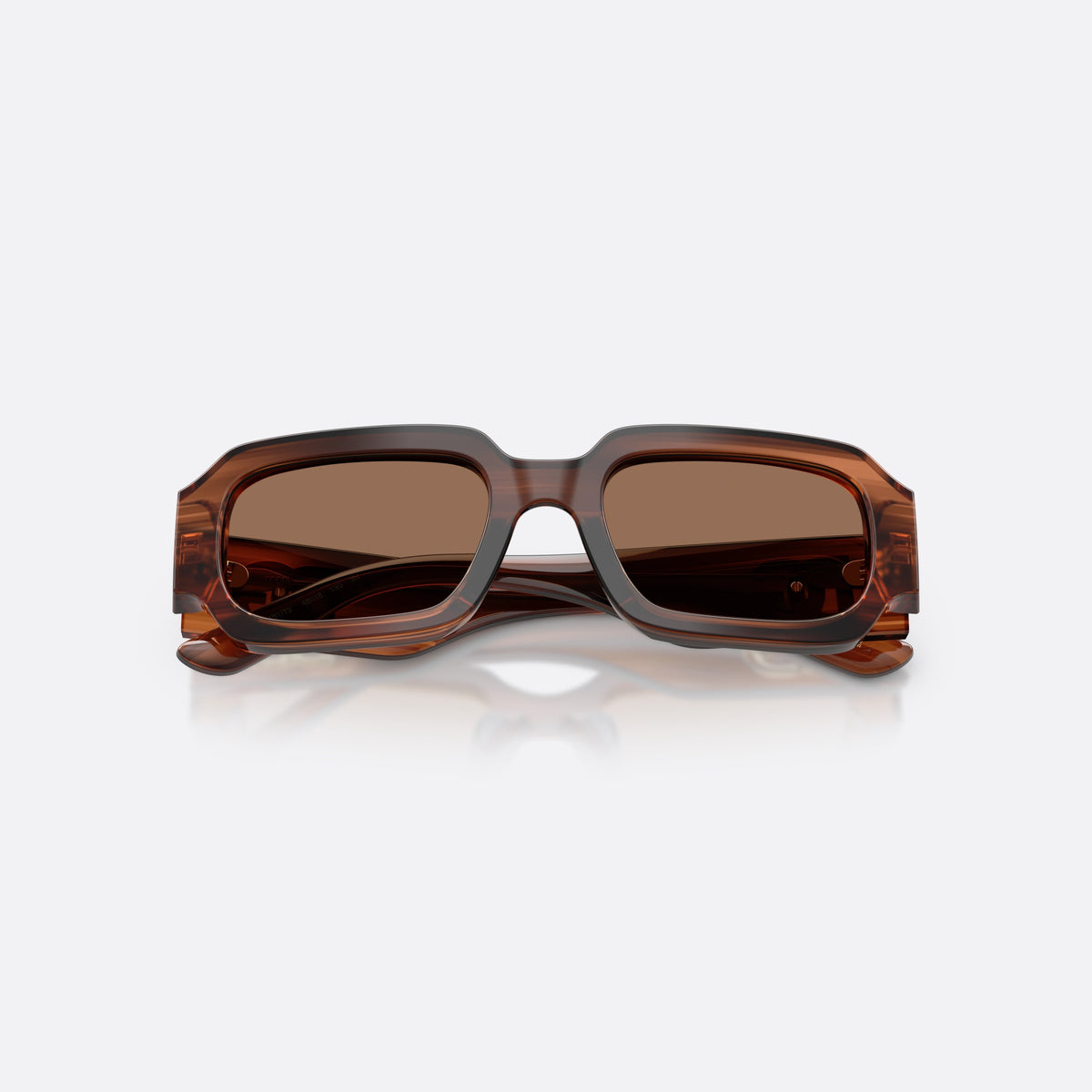 Ochelari de soare Dolce & Gabbana DX4011 348173, patrati maro, pentru copii, punte simplă, literele brandului pe braț, cu brațele pliate