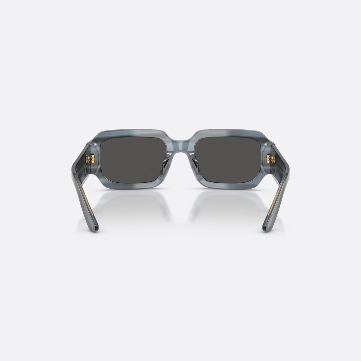 Dolce & Gabbana DX4011 348287 sunglasses, blue square frame for kids, plain bridge, brand logo on temple, wide tapered temples, back view