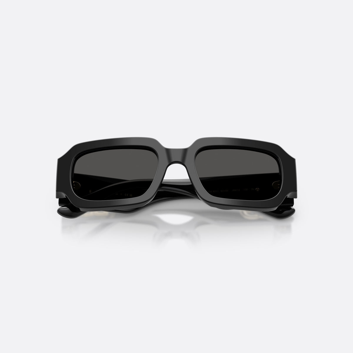 Dolce & Gabbana DX4011 501/87 sunglasses, black square frame for kids, plain bridge, brand logo on temple, wide tapered temples, folded