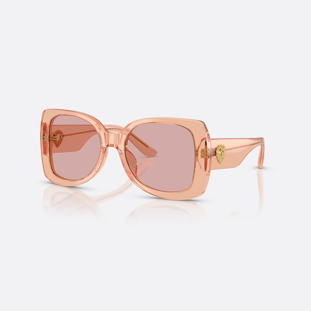 Ochelari de soare Dolce & Gabbana DX4012 322684, fluture roz, pentru copii, punte simplă cu arc central, brațe late conice
