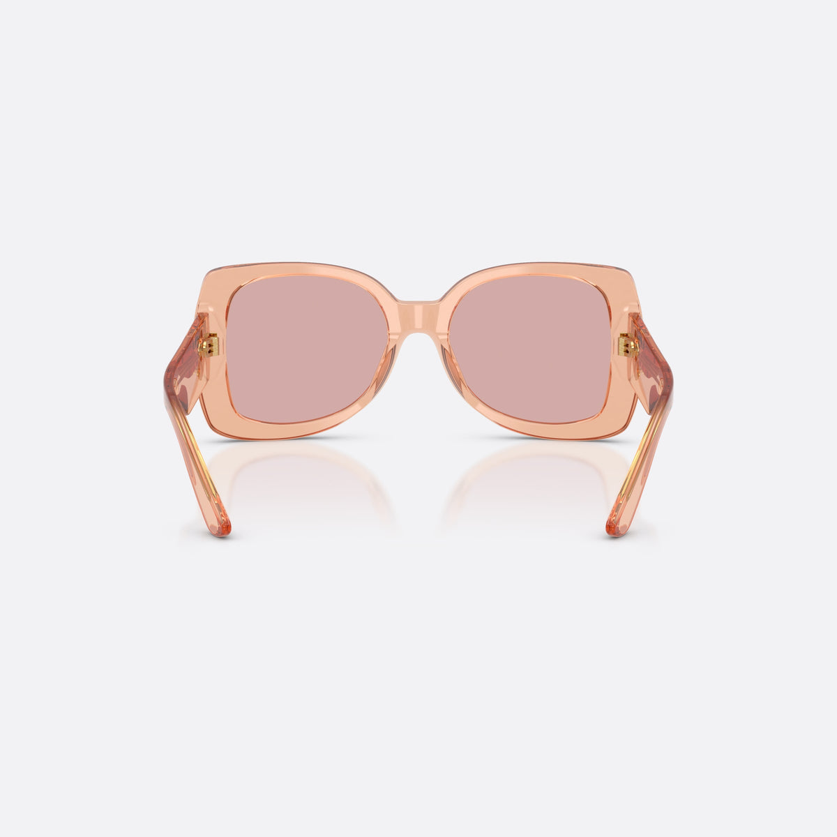 Ochelari de soare Dolce & Gabbana DX4012 322684, fluture roz, pentru copii, punte simplă cu arc central, brațe late conice, vedere din spate